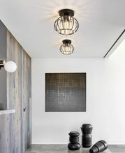 Load image into Gallery viewer, Semi Flush Mount Chandelier Lighting Black Finishing and Chandeliers Ceiling Light Fixture