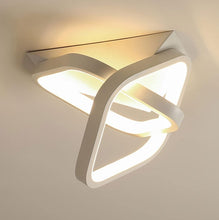Load image into Gallery viewer, Square Hallway Light Modern LED Ceiling Light Fixtures Warm/Cool Light Acrylic Metal Small Led Ceiling Lamp White/Black