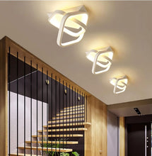 Load image into Gallery viewer, Square Hallway Light Modern LED Ceiling Light Fixtures Warm/Cool Light Acrylic Metal Small Led Ceiling Lamp White/Black