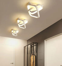 Load image into Gallery viewer, Square Hallway Light Modern LED Ceiling Light Fixtures Warm/Cool Light Acrylic Metal Small Led Ceiling Lamp White/Black