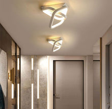 Load image into Gallery viewer, Square Hallway Light Modern LED Ceiling Light Fixtures Warm/Cool Light Acrylic Metal Small Led Ceiling Lamp White/Black