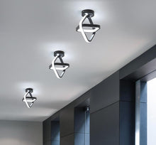 Load image into Gallery viewer, Black LED Ceiling Light 21 W Square Modern Indoor Ceiling Lamps for Balconies, Hallway, Living Room, Bedroom, Kitchen