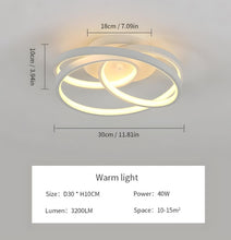 Load image into Gallery viewer, Modern Round LED Ceiling Light White 40 W for Living Room, Bedroom, Warm White Light