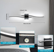 Load image into Gallery viewer, Wall Light LED Indoor Modern Black Wall Lamp Indoor 27W Wall Lights 89cm