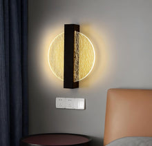 Load image into Gallery viewer, Indoor LED Wall Light Modern Wall Light Black Round Wall Light 12 W 25x20cm