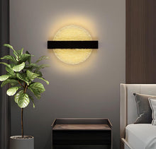 Load image into Gallery viewer, Indoor LED Wall Light Modern Wall Light Black Round Wall Light 12 W 25x20cm