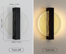 Load image into Gallery viewer, Indoor LED Wall Light Modern Wall Light Black Round Wall Light 12 W 25x20cm