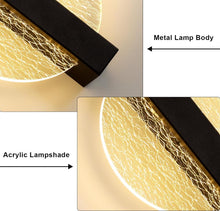 Load image into Gallery viewer, Indoor LED Wall Light Modern Wall Light Black Round Wall Light 12 W 25x20cm