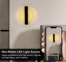 Load image into Gallery viewer, Indoor LED Wall Light Modern Wall Light Black Round Wall Light 12 W 25x20cm