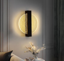 Load image into Gallery viewer, Indoor LED Wall Light Modern Wall Light Black Round Wall Light 12 W 25x20cm
