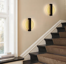 Load image into Gallery viewer, Indoor LED Wall Light Modern Wall Light Black Round Wall Light 12 W 25x20cm
