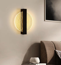 Load image into Gallery viewer, Indoor LED Wall Light Modern Wall Light Black Round Wall Light 12 W 25x20cm