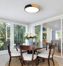 Load image into Gallery viewer, LED Ceiling Light Fixture 24W Wood Flush Mount Ceiling Light 6500K Round Modern Ceiling Light