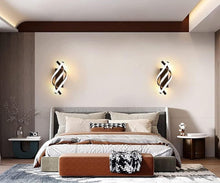 Load image into Gallery viewer, Indoor LED Wall Lamp Creative Spiral Modern Lamp Black 22W