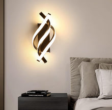Load image into Gallery viewer, Indoor LED Wall Lamp Creative Spiral Modern Lamp Black 22W