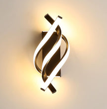 Load image into Gallery viewer, Indoor LED Wall Lamp Creative Spiral Modern Lamp Black 22W