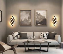 Load image into Gallery viewer, Indoor LED Wall Lamp Creative Spiral Modern Lamp Black 22W