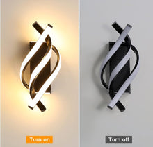 Load image into Gallery viewer, Indoor LED Wall Lamp Creative Spiral Modern Lamp Black 22W