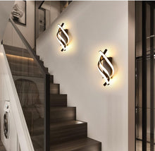 Load image into Gallery viewer, Indoor LED Wall Lamp Creative Spiral Modern Lamp Black 22W