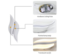 Load image into Gallery viewer, LED Interior Wall Light Acrylic Spiral Light White Wall Light 18 W Warm White Light