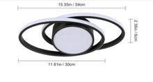 Load image into Gallery viewer, Modern Oval Chandelier LED Black Warm Light Ceiling Light