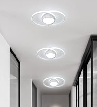 Load image into Gallery viewer, Modern LED Ceiling Light Semi Flush Mount Ceiling Light White with Remote Control 2 Rings