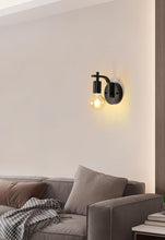 Load image into Gallery viewer, Industrial Wall Light Indoor Black Wall Lamp Vintage E27 Metal Wall Sconce