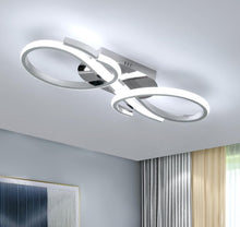Load image into Gallery viewer, LED Ceiling Lights 36W Modern Curved Design Ceiling Lamp Elegant Unique Silver