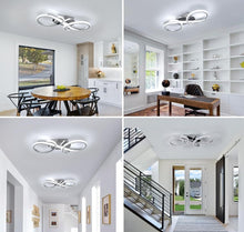 Load image into Gallery viewer, LED Ceiling Lights 36W Modern Curved Design Ceiling Lamp Elegant Unique Silver