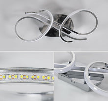 Load image into Gallery viewer, LED Ceiling Lights 36W Modern Curved Design Ceiling Lamp Elegant Unique Silver