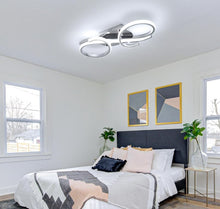 Load image into Gallery viewer, LED Ceiling Lights 36W Modern Curved Design Ceiling Lamp Elegant Unique Silver