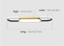 Load image into Gallery viewer, Modern LED Flush Mount Ceiling Lights Dimmable LED Ceiling Lamp with Remote Control Acrylic Linear Ceiling Lighting