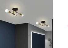 Load image into Gallery viewer, Flushmount Ceiling Light Bedroom Corridor Dome Light Modern Industrial Black/ Gold E27