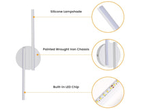 Load image into Gallery viewer, Indoor Wall Light LED Warm Light 6 W White Finish