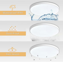 Load image into Gallery viewer, LED Ceiling Light Fixture 6000K Cool White Round Flush Mount Ceiling Light White/Black