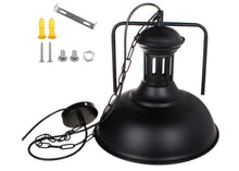 Load image into Gallery viewer, Pendant Light Vintage Pendant Lamp E27 Retro Ceiling Light Black 36cm