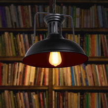 Load image into Gallery viewer, Pendant Light Vintage Pendant Lamp E27 Retro Ceiling Light Black 36cm