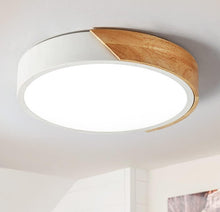 Load image into Gallery viewer, LED Ceiling Light Round Wood 24W Indoor Lighting Ceiling Light 6000K Modern 30cm