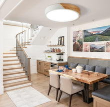 Load image into Gallery viewer, LED Ceiling Light Round Wood 24W Indoor Lighting Ceiling Light 6000K Modern 30cm