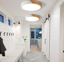 Load image into Gallery viewer, LED Ceiling Light Round Wood 24W Indoor Lighting Ceiling Light 6000K Modern 30cm