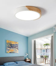 Load image into Gallery viewer, LED Ceiling Light Round Wood 24W Indoor Lighting Ceiling Light 6000K Modern 30cm