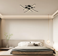 Load image into Gallery viewer, LED Ceiling Light Dimmable 4 Built-in LED Boards Modern Curved Ceiling lighting with Remote Control