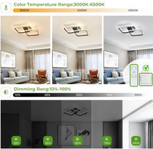 Load image into Gallery viewer, LED Ceiling Light 50 W Black Acrylic Ceiling Lamp Square Ceiling Light with Remote Control 3000K-6500K