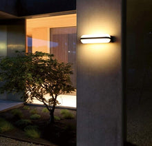 Load image into Gallery viewer, 24W LED Wall Light Outdoor Wall Sconce IP65 Waterproof Square Metal Cold White Outdoor Wall Lamp