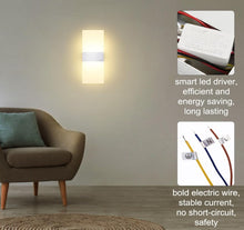 Load image into Gallery viewer, 12 W LED White Wall Light Indoor Modern Wall Lamp Up and Down Hallway Lighting for Bedroom Corridor Living Room Stairs Warm White