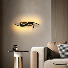 Load image into Gallery viewer, LED Black Indoor Wall Light 12W 1350LM Modern Wall Lamp Acrylic Lighting Warm White 3000K