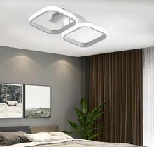 Load image into Gallery viewer, LED Mounted Ceiling Lamp Decorative Lights for Hallway White/Black Square Ceiling Light 3 Color Lights