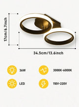 Load image into Gallery viewer, LED Mounted Ceiling Lamp Decorative Lights Black/White Round Ceiling Lights 3 Color Lights