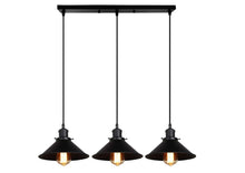 Load image into Gallery viewer, Retro 3 Lamps Pendant Light Industrial Chandelier Ceiling Lights Black