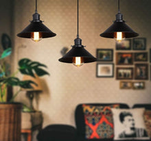 Load image into Gallery viewer, Retro 3 Lamps Pendant Light Industrial Chandelier Ceiling Lights Black